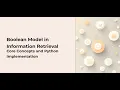 Information Retrieval Using Boolean Model in Python