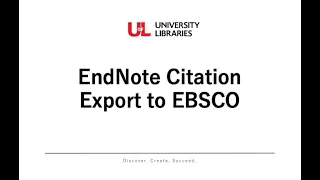 EndNote Citation Export to EBSCO