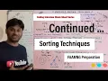 Simplified Sorting Techniques Coding Interview Cheat-Sheet Series FAAAMNG Preparation