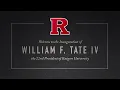 Inauguration of President William F Tate IV