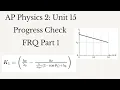 AP Physics 2 Unit 15 Progress Check FRQ Part 1
