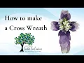 How to Make a Cross Wreath Using the Daisy Petal Method Dollar Tree Wire Cross Frame