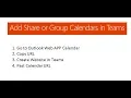 How to add Share or Group Calendar in Teams