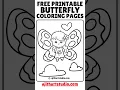 Butterfly Coloring pages PDF free download