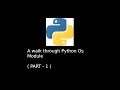 Os module in python Part 1