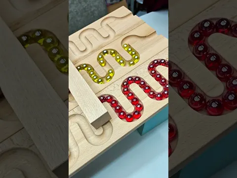 Oddly Satisfying Wooden Marble Run | Shorts