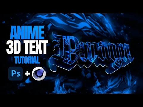 Download MP3 Insane Anime 3D TEXT Tutorial in Photoshop \u0026 C4D in 2024! (Anime Header)