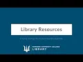 Library Resources ProQuest for STEM Tutorial