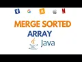 merge sorted array Leetcode 88 Java O 1 space