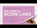 How to Set up Score Lines in Cricut Silhoutte ScanNCut Siser machines