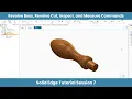 Solid Edge Revolve Boss Revolve Cut Inspect and Measure Commands Tutorial Session 7