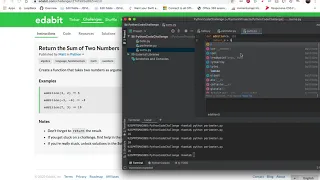 Python edabit Challenge Return the Sum of Two Numbers