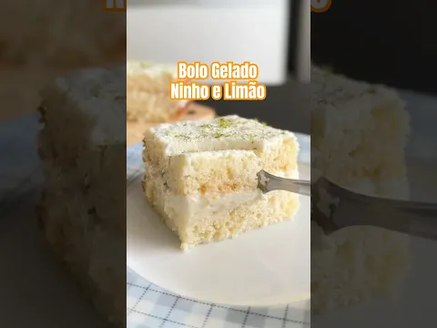 Bolo gelado Ninho e  mousse de limão. Receita deliciosa! #receita