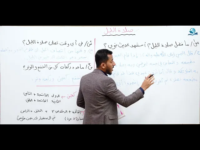 ⁣مادة التربية الإسلامية للصف الثاني متوسط :  صلاة الليل