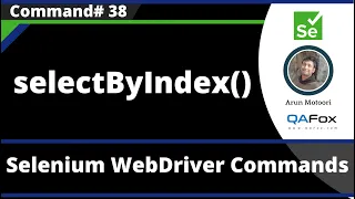 selectByIndex Command - Selenium WebDriver