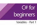 C for beginners - 6 Variables Part
