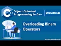 Overloading Binary Operators in C C Advance Course in