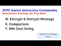 W Encrypt Decrypt Message X Comparison Y Min Cost String Sheet 4 codeforces