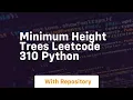 Minimum height trees leetcode 310 python