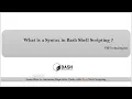 Section-4 -5 What is a Syntax in Bash Shell Scripting Language VRTechnologies