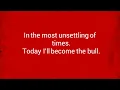 Atreyu- Becoming the Bull (Lyrics)