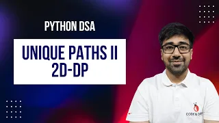 DSA in Python - Unique Paths II Grid DP with Obstacles LeetCode 63 Part 197 Hindi