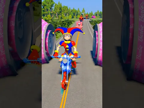 Funny Cars VS Crying BOLLARD BARBIE Crash in BeamNG.drive