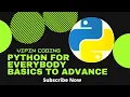 Python Tutorial For Beginners Python for Everybody Introduction Python Full Course vipin coding