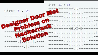 Designer Door Mat - Solution with Python