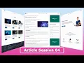 How To Create Responsive Website Using HTML CSS Article Session Design
