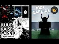 BEST JUJUTSU KAISEN CAPE IDS IN ROBLOX THE STRONGEST BATTLEGROUNDS