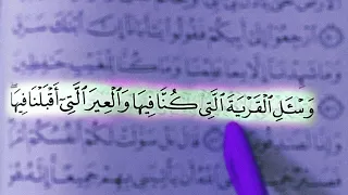 يعني ايه   وسئل القرية التي كنا فيها والعير التي أقبلنا فيها      دندنها