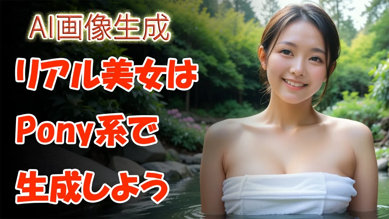 【AI画像生成】Ponyでリアル美女を生成する方法
