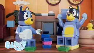 Forhindringsløb 🏁 | LEGO Bluey Shorts 💙 | Bluey På Dansk