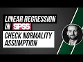 How to Check normality assumption in simple linear regression in SPSS