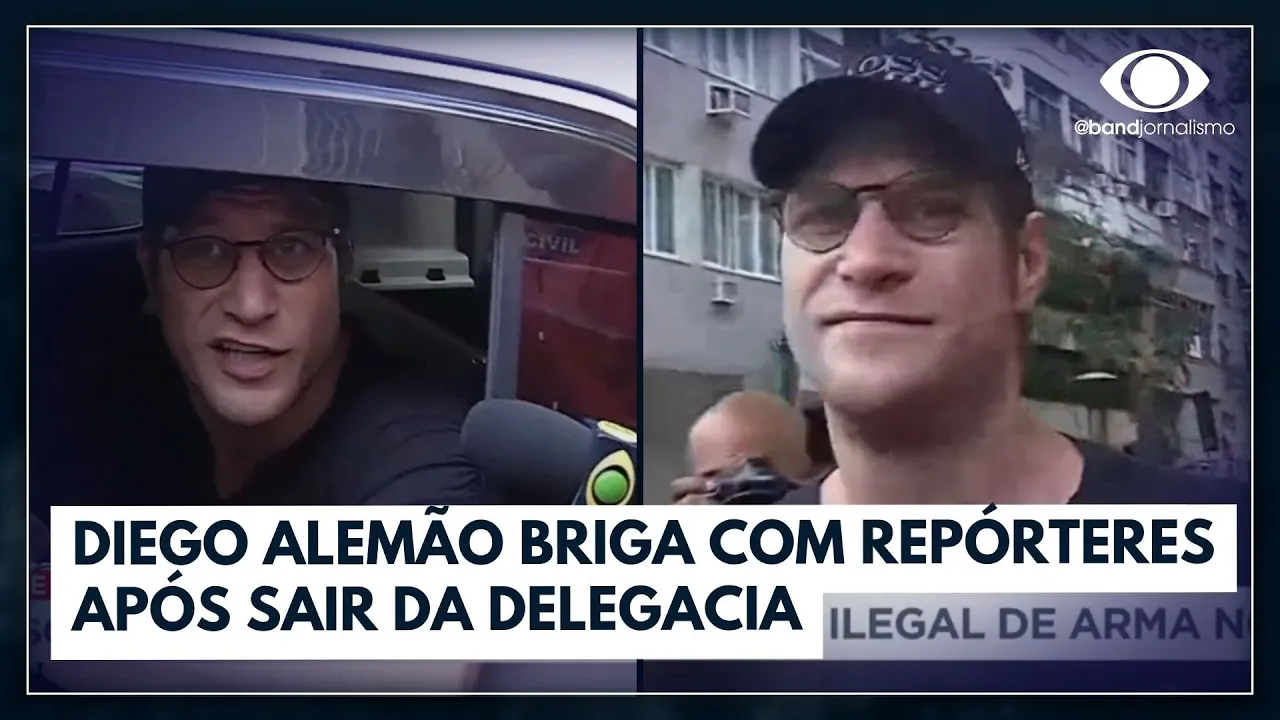 Diego Alemão briga com repórteres após sair da delegacia | Bora Brasil