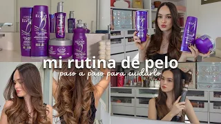 mi rutina para un pelo fino y dañado🪮 así me lo cuido 🤍✨