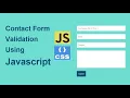 Contact Form Validation Using Javascript PHP Part 1