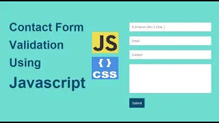 Contact Form Validation Using Javascript PHP Part 1