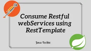 Spring with Rest Template Java Techie