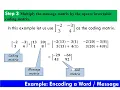 Matrix Application Encoding a Message using Matrices Part 1