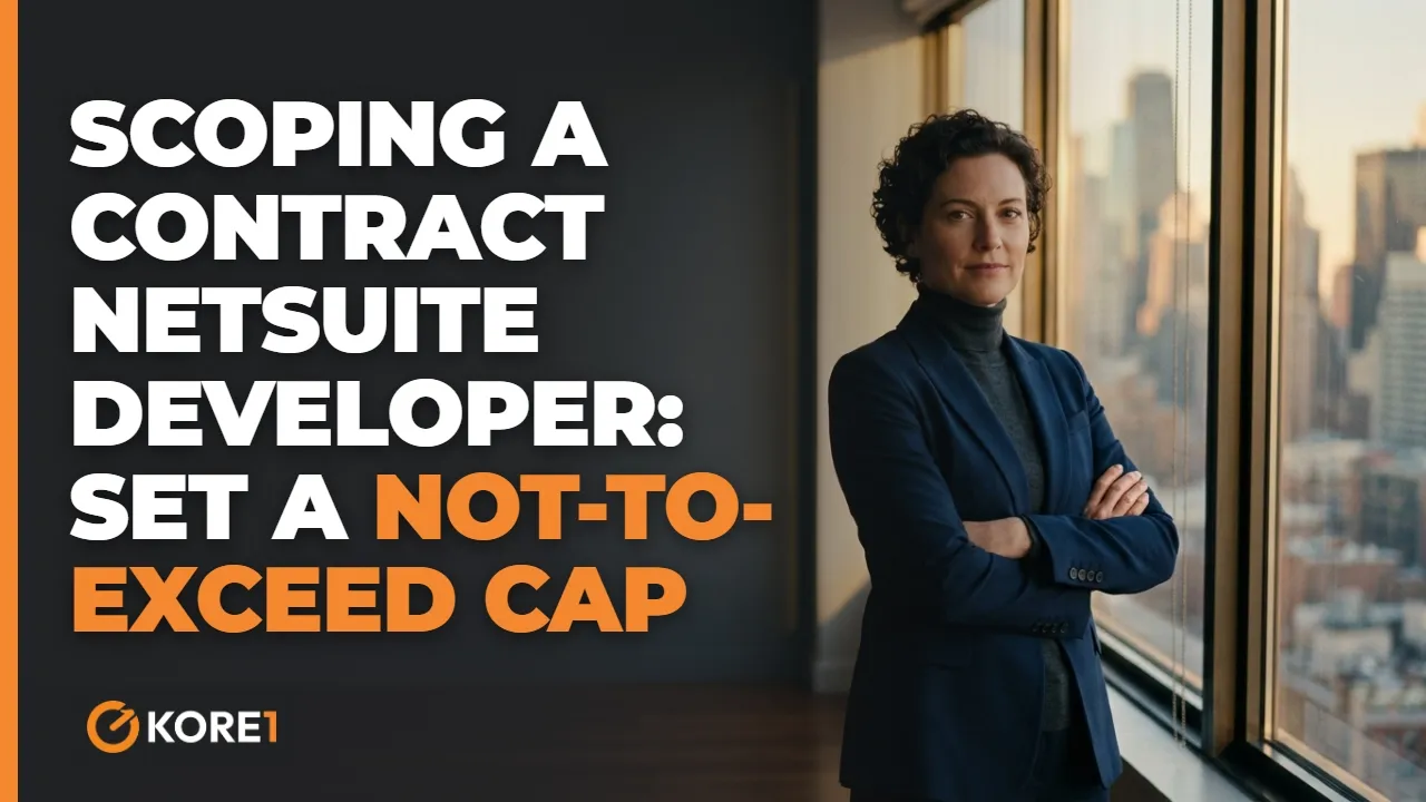 Scoping a Contract NetSuite Developer on Time and Materials video - KORE1