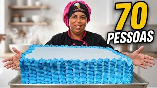 BOLO DE DOCE DE LEITE COM BRIGADEIRO PARA 70 PESSOAS!
