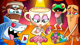 باليرينا كابوتشينا تتجاهل الجميع لمدة 24 ساعة كرتون البراين روت Italian Brainrot Animation 