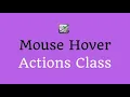Selenium Perform Mouse Hover in Selenium Webdriver