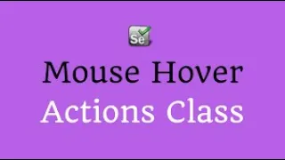 Selenium Perform Mouse Hover in Selenium Webdriver