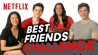the half of it cast take the best friends challenge netflix