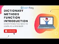 Dictionary Methods Function Introduction Basics Beginners Learnbay