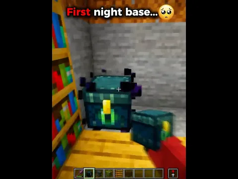 Minecraft How First Night Bases Were Built...💀#shorts