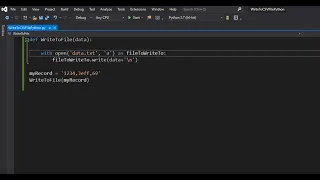 Writing to a File In Python